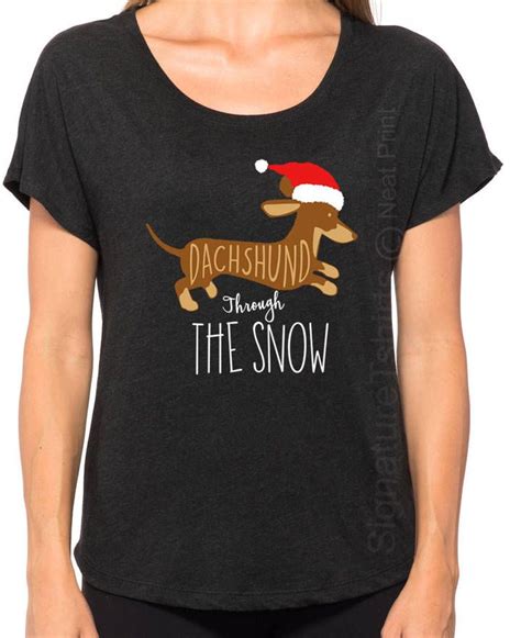 Etsy Dachshund Through The Snow Shirt Funny Christmas Shirt Holiday