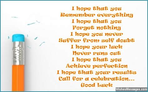 Inspirational Exam Poems Best Wishes And Good Luck