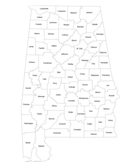 Map Of Alabama Cities With City Names Free Download