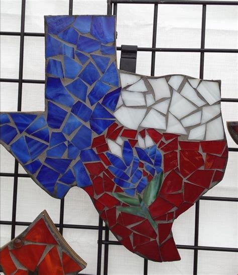 Texas Mosaic With Bluebonnets Stained Glass Mosaic Texas Mosaic