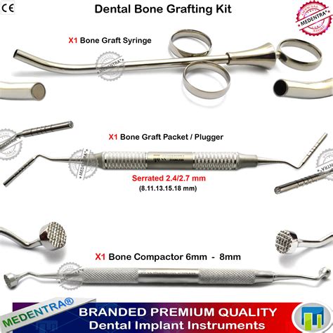 Pcs Dental Bone Graft Packer Set Implant Grafting Pluggers Compactors