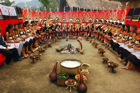 Angami Tribes Celebrating Their Traditional Event At The Hornbill