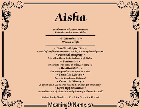 Aisha Meaning Of Name