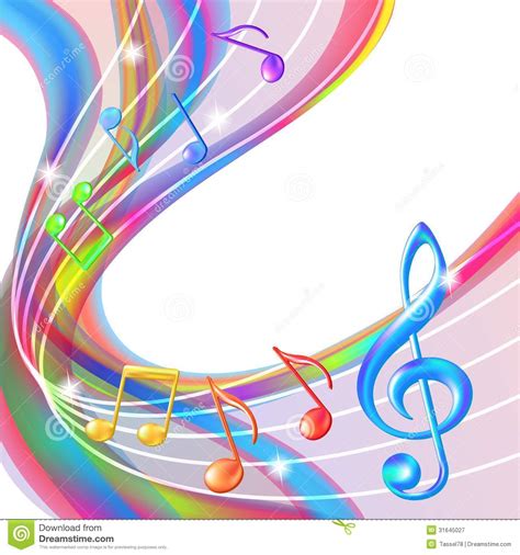 Colorful Abstract Notes Music Background Stock Vector Image 31645027