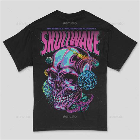 Skullwave In Space Part 4 T Shirt Design Template By Badsyxn Graphicriver