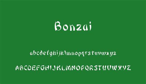 Bonzai Free Font