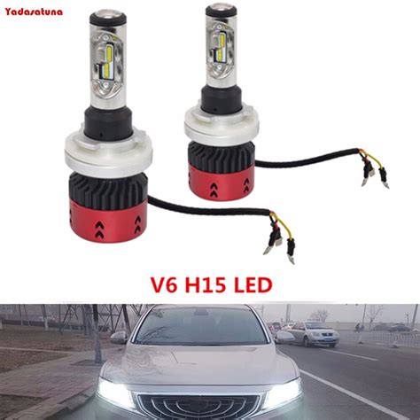 Pair Super Bright White 110w Flip Luxeon Chip H15 Led Bulbs For Vw