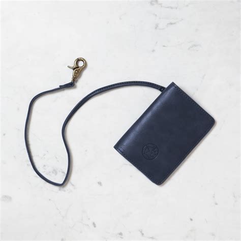 Global Nomad Navy Passport Holder With Chain Men In Cities