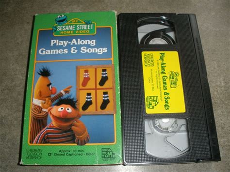 Sesame Street Play Along Games Songs Vhs 1986 Bert Ernie Ebay