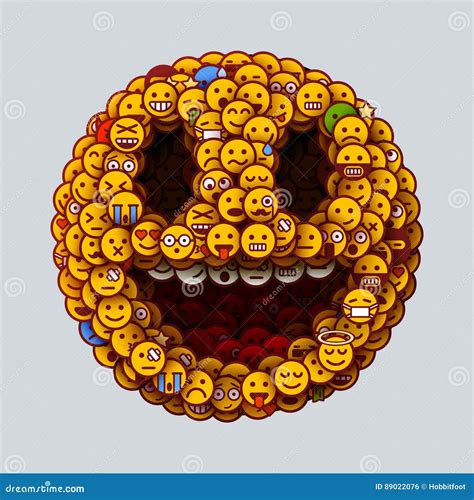Smiley Face Made Of Many Small Smiles Unusual And Creative Smile Crowd