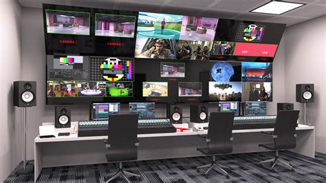 3d Production Control Room And Tv Studio News Turbosquid 1804320