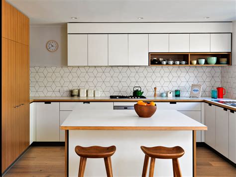 Mid Century Modern White Kitchen