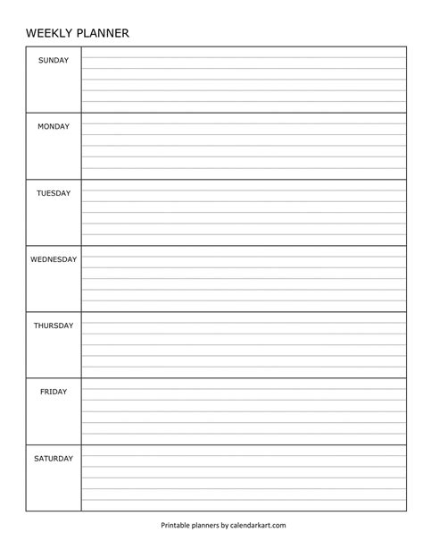 Weekly Planner Organizer Weekly Schedule Planner Daily Planner Pages