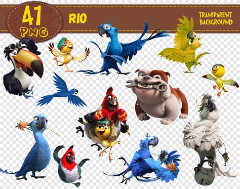 Rio Clipart Rio Characters Rio Png Afdrukbare Digitale Etsy