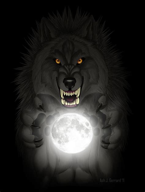 Wolf Moon By Ashy666 On Deviantart Werewolf Art Werewolf Wolf Moon