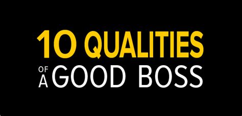 10 Qualities Of A Good Boss Infographic Thriveyard