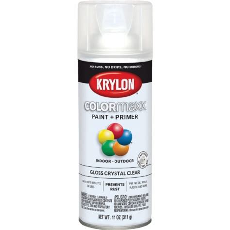 Krylon Colormaxx Indooroutdoor Gloss Crystal Clear Spray Paint