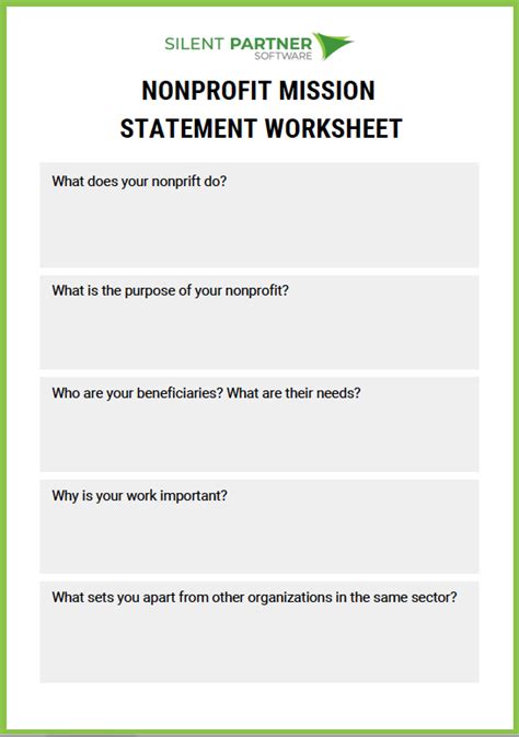 How To Write A Nonprofit Mission Statement With Examples And Worksheet