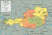 Austria Map Political - Google Map of Vienna, Austria - ToursMaps.com