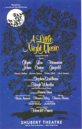 A Little Night Music Original Broadway Poster A Little Night Music
