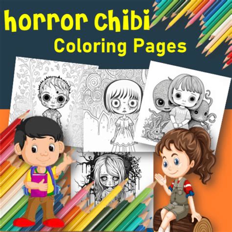 Spooky Fun For All Ages Chibi Horror Coloring Book Made By Teachers