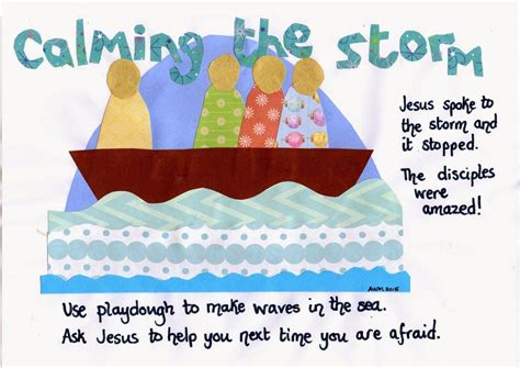 Jesus Calms The Storm Play Dough Mat