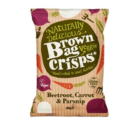 Brown Bag Crisps Lightly Salted Veggie Crisps 40g Pack Of 15 Kirklands