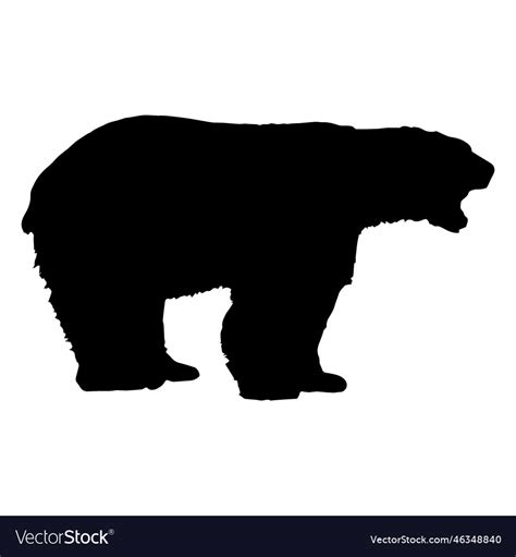 Bear Howling Silhouette Royalty Free Vector Image