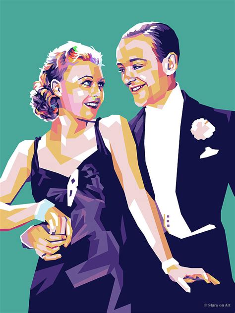 Fred Astaire And Ginger Rogers Painting By Stars On Art Pixels Merch