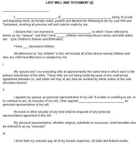 The last will and testament is used to communicate the last wishes of a person and help the related people to gain the privileges of property. Free Printable Last Will And Testament Form (GENERIC)