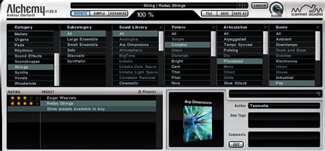 Alchemy factory presets & samples bonus 3 offers over a gigabyte of new samples as a free update for all registered users. Camel-Audio Alchemy das Soundlabor - Testbericht