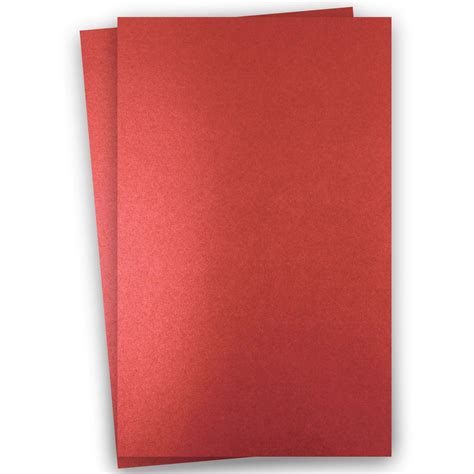 Shine Red Satin Shimmer Metallic Card Stock Paper 11x17 Ledger Size 9