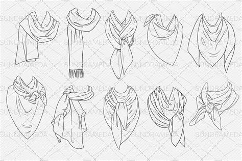 Scarf Stamp Brush For Procreate Fashion Drawing Tutorial Technical