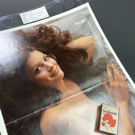 Vintage August Playboy Magazine Playmate Centrefold Poster Phyllis