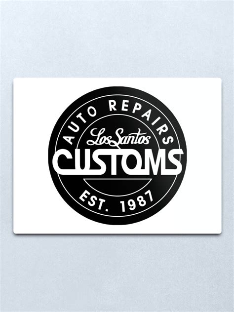 Los Santos Customs Metal Print For Sale By Fandemonium Redbubble