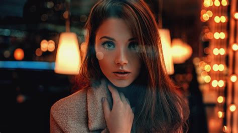 Wallpaper Face Women Model Portrait Brunette Reflection Georgy Chernyadyev Fashion