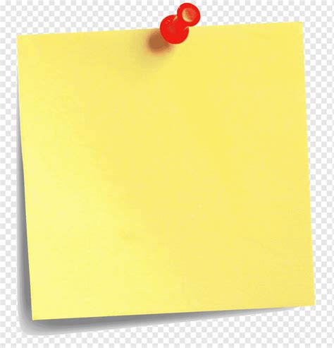 Yellow Sticky Note With Red Pin Post It Note Paper Musical Note