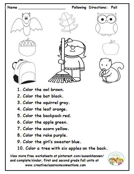 This Is A Cute Fall Activity For Students To Read And