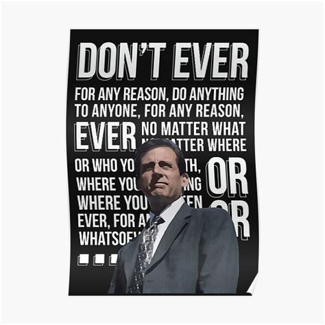Michael Scott Iconic Dialogs Poster For Sale By Kjayanthrao Redbubble