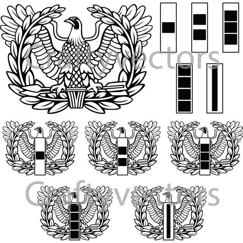 Army Warrant Officer Badge Vector File Purple Heart Medal Military
