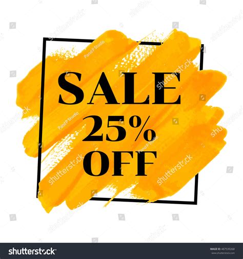 Sale 25 Off Sign Over Abstract Stock Vector Royalty Free 487539268