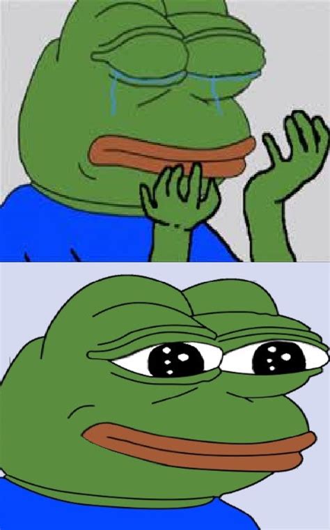 Pepe Sad And Happy Blank Template Imgflip