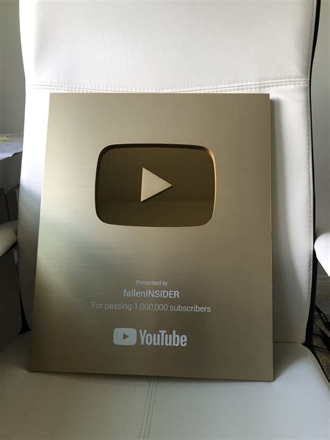 Fallen Receives His Youtube Gold Play Button For