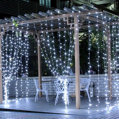 Solar Led String Fairy Lights Curtain Garland For Christmas Wedding