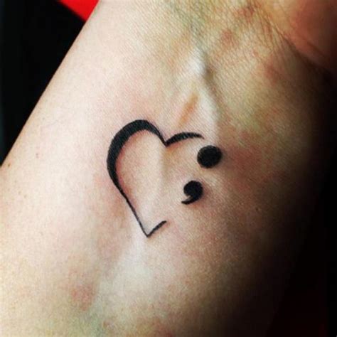 30 Inspirational Semicolon Tattoo Designs Art And Design