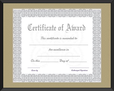 Free Printable Award Certificate Template Doctemplates