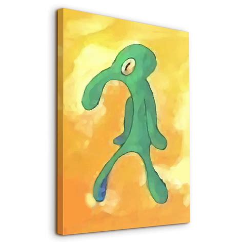 Buy Bold And B Squidward Painting 2023 Upgrade Version Canvas Wall Art