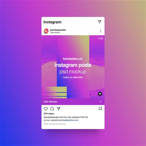 Instagram 1080x1080 Posts Psd Mockup — Kambada Studio