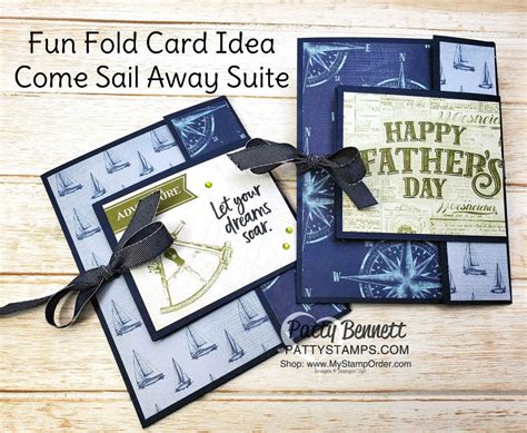 Fun Fold Card Video Tutorial With Come Sail Away Patty Stamps