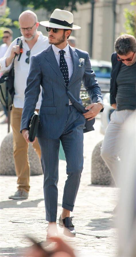 Men In Suit Accessoried With Hat Tie And Square — Mens Fashion Blog